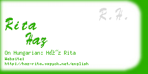 rita haz business card